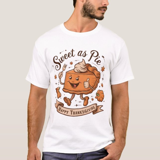 "Sweet as Pie" T-shirt Thanksgiving style tatouage (Devant)