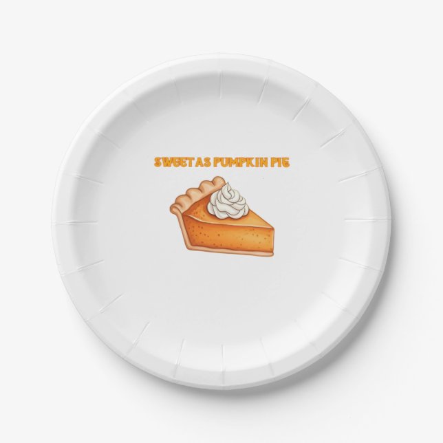 Sweet as Pumpkin Pie � Herbst Erntedank Dessert D Pappteller (Vorderseite)