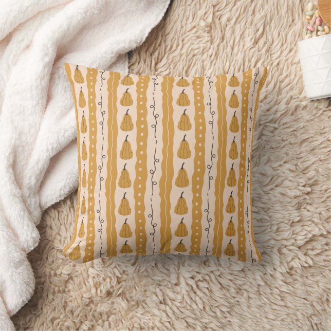 Sweet Autumn Pumpkin Muster Wrapping Throw Kissen  (Decke)