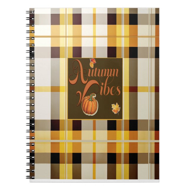 Sweet Autumn Vibes Trendy Erntedank Notizblock (Vorderseite)
