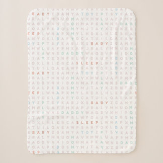 Sweet Baby Alphabet ABCs Pastel Colors Pink Sherpadecke