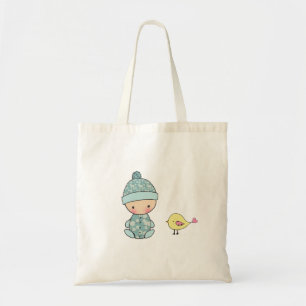 Sweet Baby and Bird Tote Bag Tragetasche
