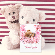 Sweet Baby Bear Pink Floral