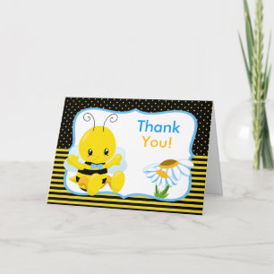 Sweet Baby Bee Boy Carte de remerciements