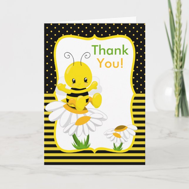 Sweet Baby Bee Danke Karte (Vorderseite)