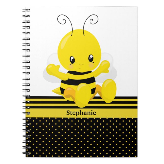 Sweet Baby Bee Individuelle Name Notizblock (Vorderseite)