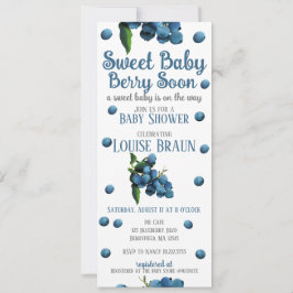 Sweet Baby Berry Soon Baby Shower Einladung