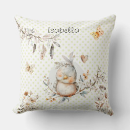 Sweet Baby Bird Watercolor Kinderzimmer Kissen