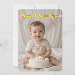 Sweet Baby Birthday Card - Sofortiger Download Einladung