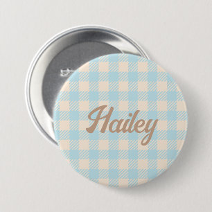 Sweet baby Blue Gingham Preppy kariert geprüft Button