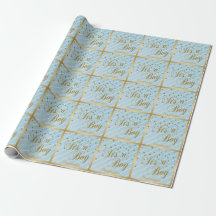 Sweet Baby Blue und Gold Confetti
