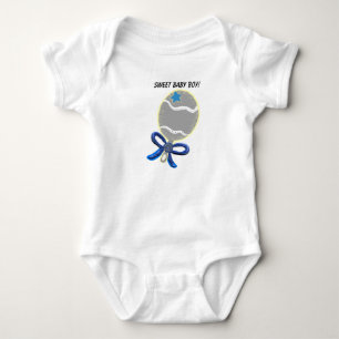 Sweet Baby Boy Blue Bow Rattle T - Shirt