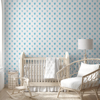 Sweet Baby Boy Blue Fashion Pattern Kinderzimmer Tapete