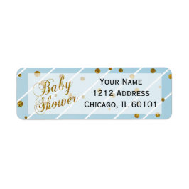 Sweet Baby Boy Blue und Gold Confetti