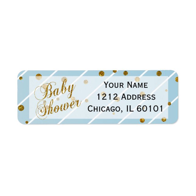 Sweet Baby Boy Blue und Gold Confetti (Vorne)