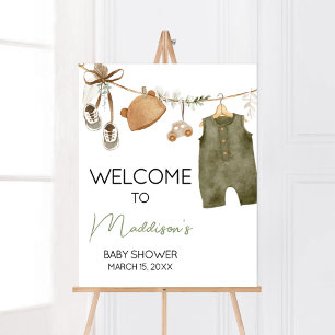 Sweet Baby Boy Boho Kleidung Baby Dusche Willkomme Poster
