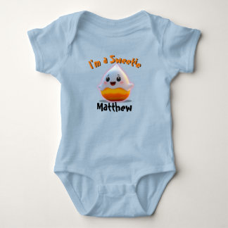 Sweet Baby Boy Candy Corn mit dem Namen der Kinder Strampler