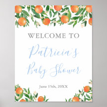 Sweet Baby Boy Citrus Orangen Dusche Willkommen