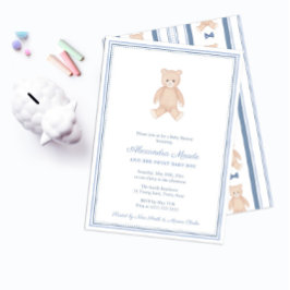Sweet Baby Boy Teddy Bear Baby Dusche Party Einladung