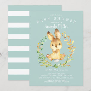 Sweet Baby Bunny Baby Dusche Einladung