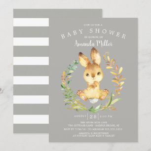 Sweet Baby Bunny Baby Dusche Einladung