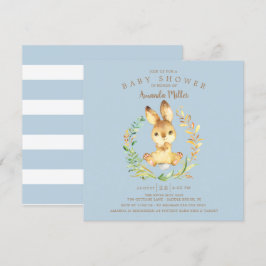 Sweet Baby Bunny Boys Babydusche Einladung