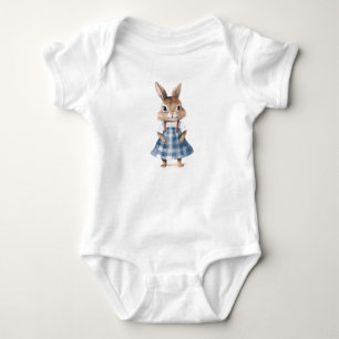 Sweet Baby Bunny Rabbit in einem Kleid Strampler