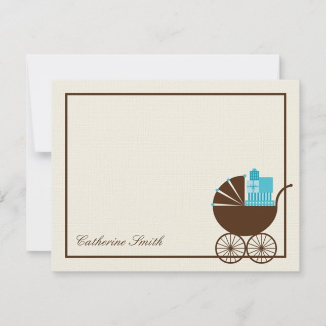 Sweet Baby Carriage Carte de remerciements bébé -  (Devant)