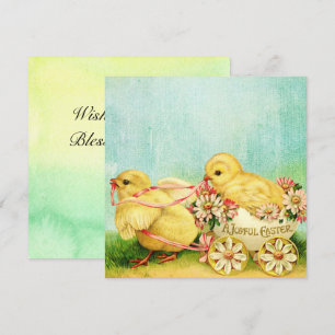 Sweet Baby Chicks Cartes de Pâques Personnaliser l