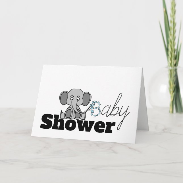 Sweet Baby Elephant, Baby Dusche Einladung (Vorderseite)