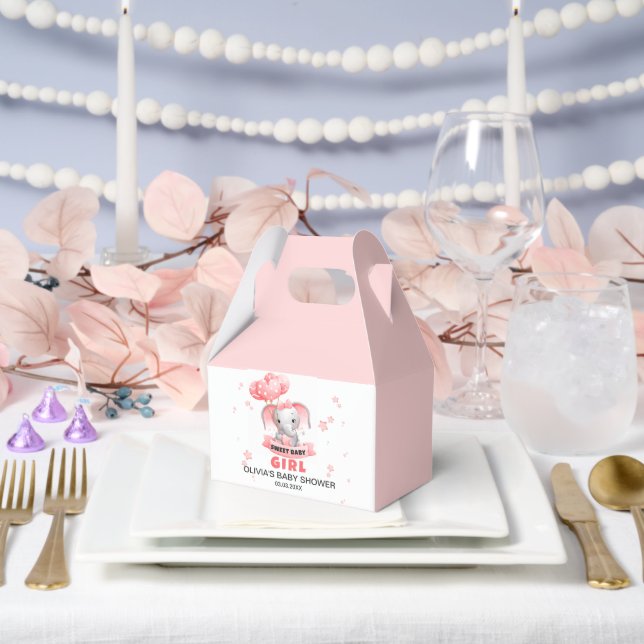 Sweet Baby Elephant Baby Dusche Geschenkschachtel (Hochzeit)