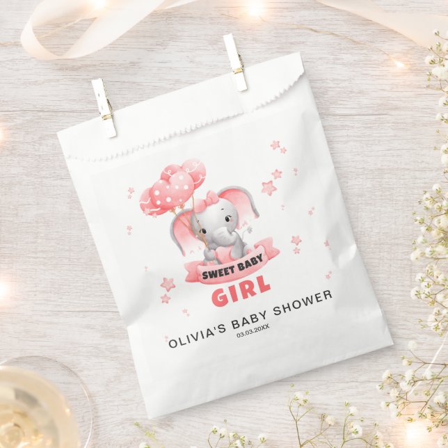 Sweet Baby Elephant Baby Dusche Geschenktütchen (Ausgeschnitten)
