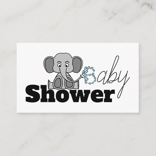 Sweet Baby Elephant, Baby Shower Ticket Einladung (Vorderseite)