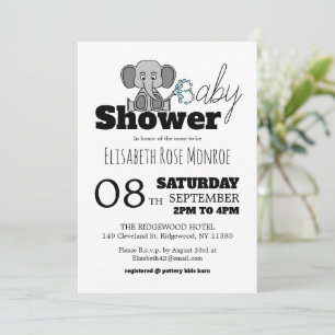 Sweet Baby Elephant, Babydusche Einladung