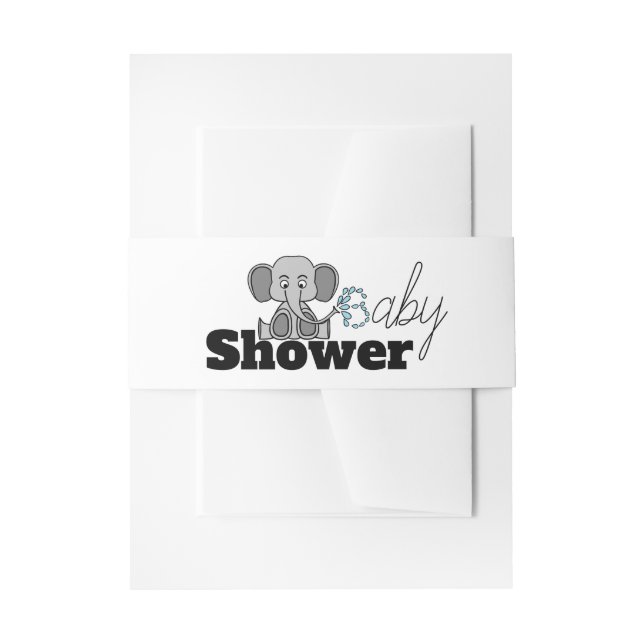 Sweet Baby Elephant, Babydusche Einladungsbanderole (Vorderseite Beispiel)