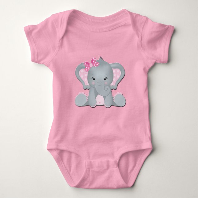 Sweet Baby Elephant Bodysuit Baby Strampler (Vorderseite)