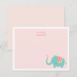 Sweet Baby Elephant Note Card Mitteilungskarte