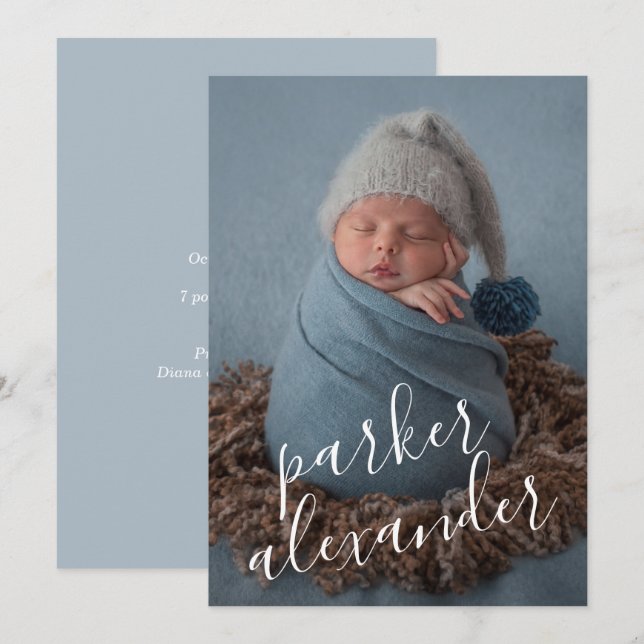 Sweet Baby Foto - Geburtshinweise (Vorne/Hinten)