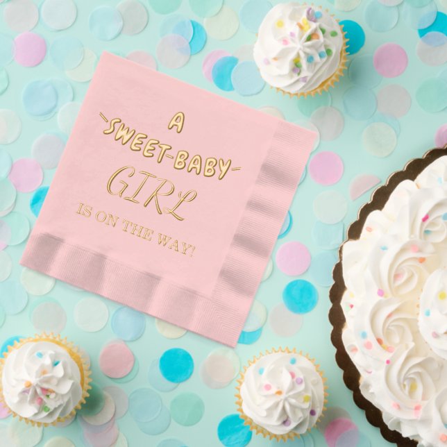 Sweet Baby Girl Baby Dusche Servietten Mit Folie (Insitu (Party))