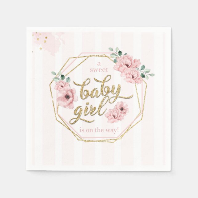 Sweet Baby Girl Boho Serviette (Vorderseite)