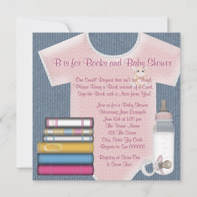 Sweet Baby Girl Bringen Sie eine Babydusche Einladung (Vorderseite)
