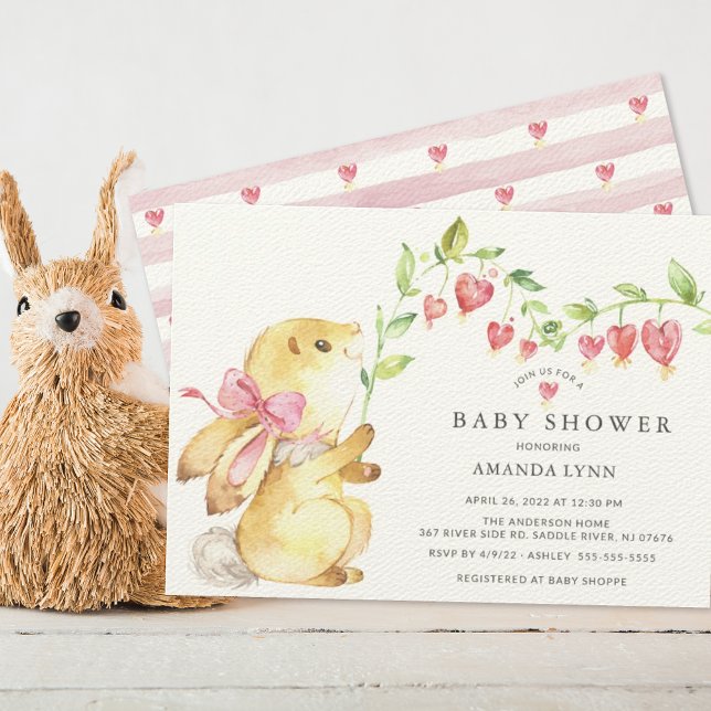 Sweet Baby Girl Bunny Baby Dusche Einladung (Von Creator hochgeladen)