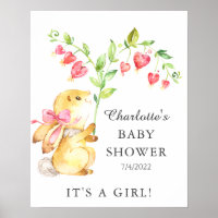 Sweet Baby Girl Bunny Baby Dusche