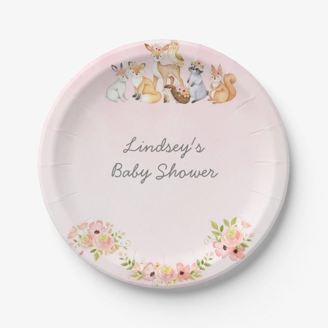 Sweet Baby Girl Duschpapier Teller (Vorderseite)