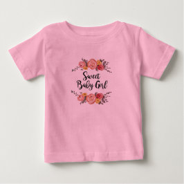 Sweet Baby Girl Floral Garden T-shirt