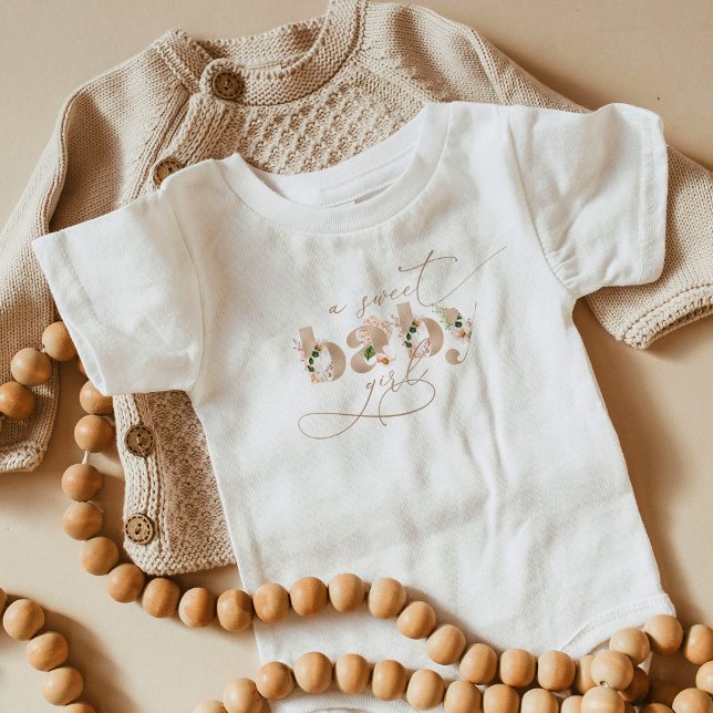 Sweet baby Girl Gold Briefe Babydusche Strampler (Von Creator hochgeladen)