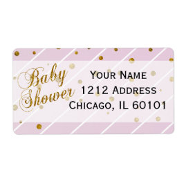 Sweet Baby Girl Pink & Gold Confetti | Babydusche