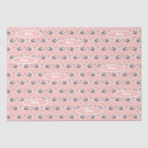Sweet Baby Girl Swan Princess Blush Pink Name hinz Seidenpapier