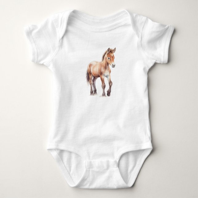 Sweet Baby Horse Baby Foal Baby Strampler (Vorderseite)