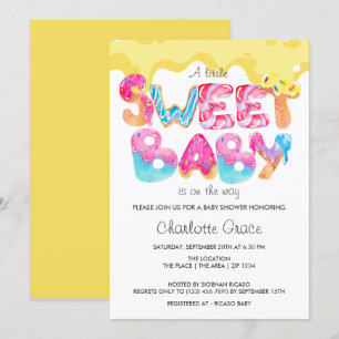 Sweet Baby ist unterwegs (unisex gelb) Einladung